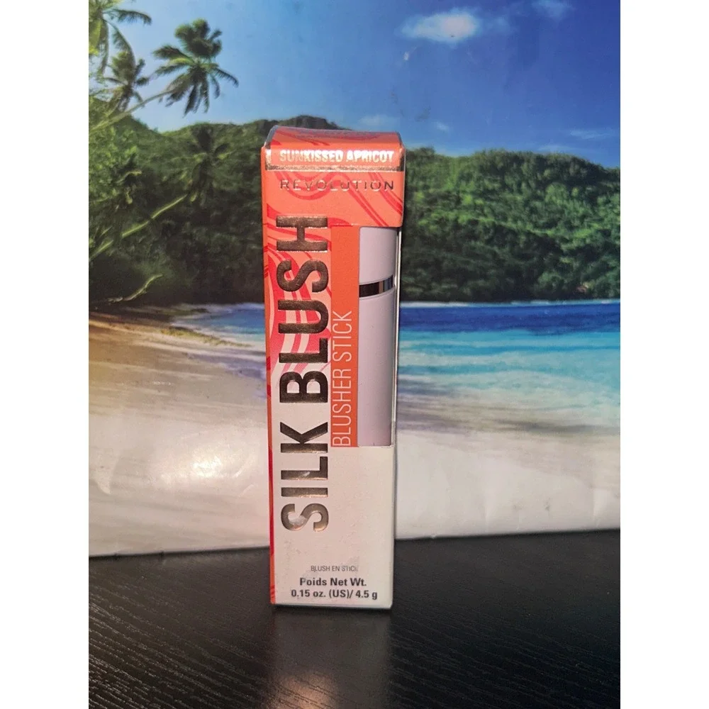 Revolution Beauty Silk Blush Blusher Stick Sunkissed Apricot Cream to Powder